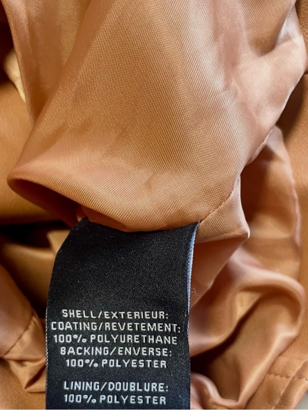 Bagatelle Collection Tan Vegan Leather Moto Jacket XS - Picture 5 of 6